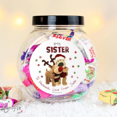Personalised Boofle Christmas Reindeer Sweet Jar Extra Image 2